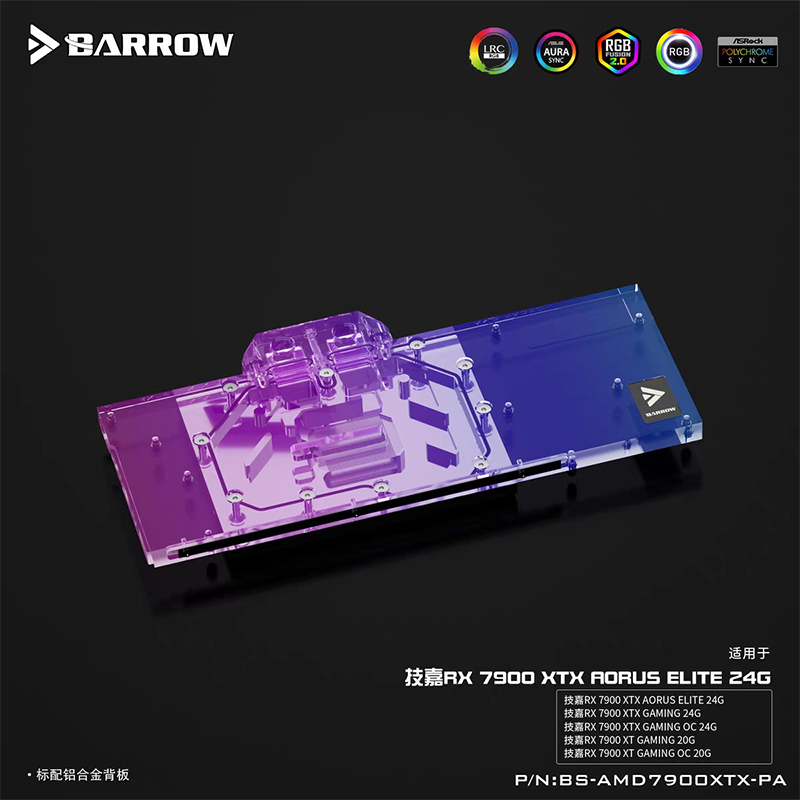 BARROW Water Block For Gigabyt - Rx 7900 Xt 20Gb recension och pris